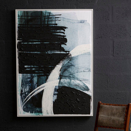 Astratto Blue and Black Wall Art