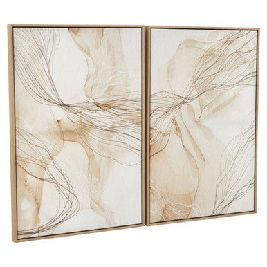 Astratto Set of Two Natural Abstract Wall Art