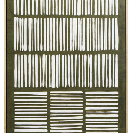 Astratto Green And Natural Textured Canvas Wall Art