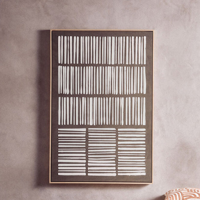 Astratto Green And Natural Textured Canvas Wall Art