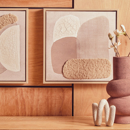 Astratto Set Of 2 Natural Textured Wall Art