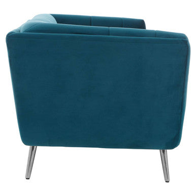3 Seater Green Fabric Sofa, Sabine