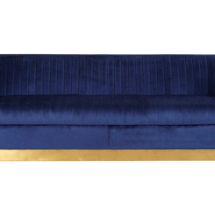 3 Seater Deep Blue Sofa, Opal