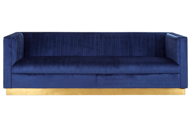 3 Seater Deep Blue Sofa, Opal