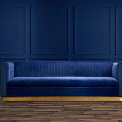 3 Seater Deep Blue Sofa, Opal