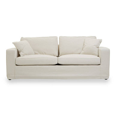 3 Seater Cream Fabric Sofa, Valensole