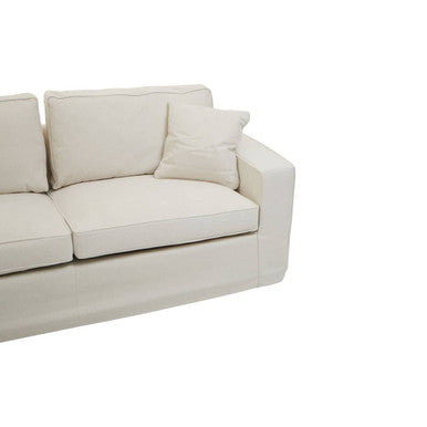 3 Seater Cream Fabric Sofa, Valensole