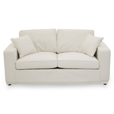 2 Seater Cream Fabric Sofa, Valensole