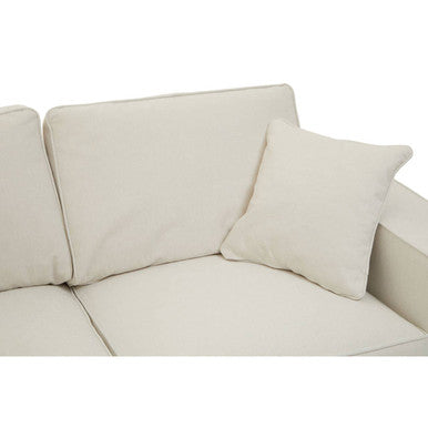 2 Seater Cream Fabric Sofa, Valensole