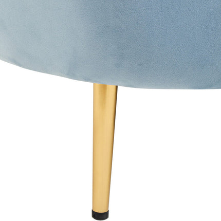 3 Seater Aqua Blue Velvet Sofa, Yasmeen