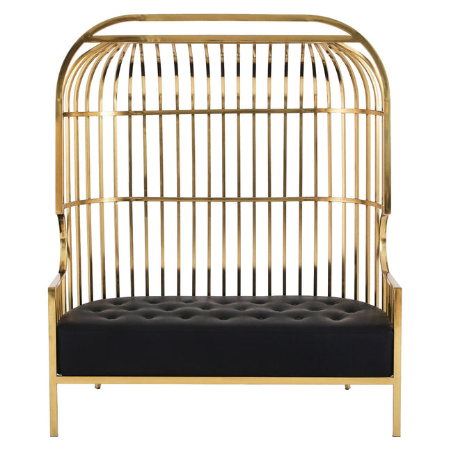 2 Seater Gold Dome Cage Sofa, Eliza