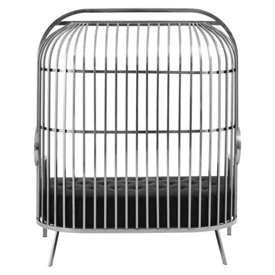 2 Seater Dome Cage Silver Sofa, Eliza