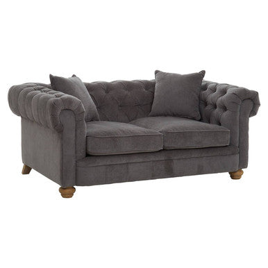 2 Seater Grey Fabric Sofa, Spencer