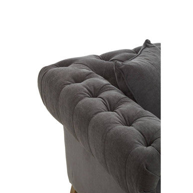 2 Seater Grey Fabric Sofa, Spencer