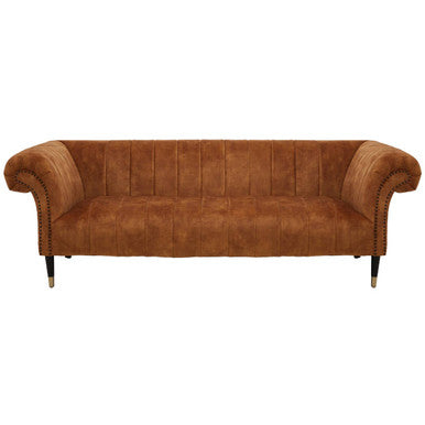 3 Seater Gold Velvet Sofa, Siena