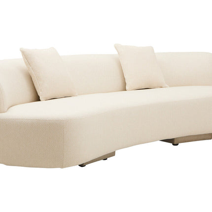3 Seater Cream Linen Sofa, Ozzano