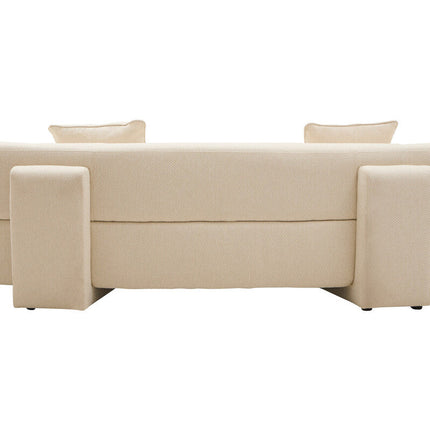 3 Seater Cream Linen Sofa, Ozzano