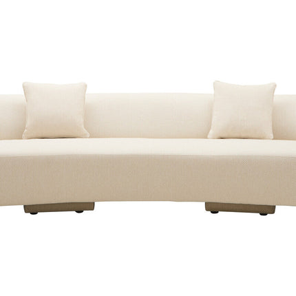 3 Seater Cream Linen Sofa, Ozzano