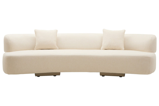 3 Seater Cream Linen Sofa, Ozzano