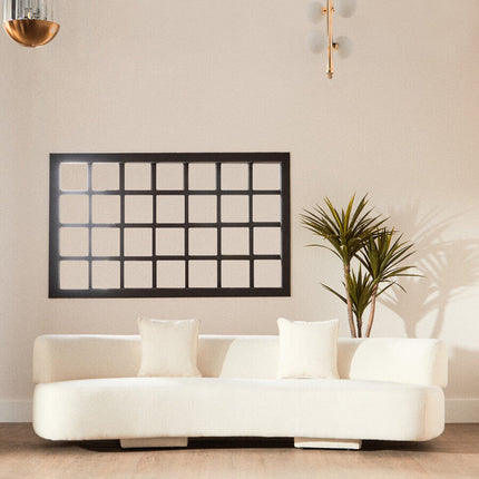 3 Seater Cream Linen Sofa, Ozzano