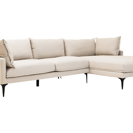 3 Seater Cream  Right Chaise Sofa, Comfee