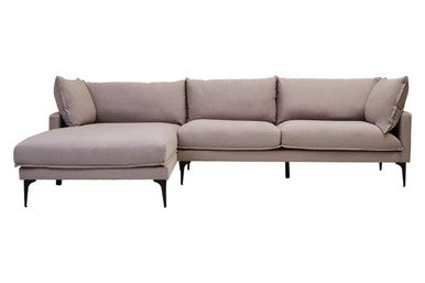 3 Seater Grey left Chaise Sofa, Comfee