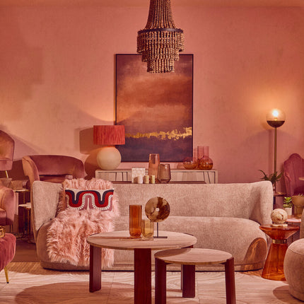 3 Seater Deep Stone Chenille Curved Sofa, Delray