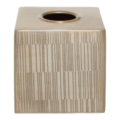 Allegra Champagne Finish Tissue Box