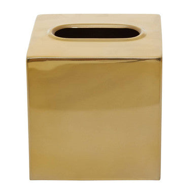 Allegra Gold Finish Tissue Box