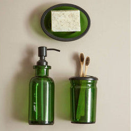 Allegra Kiara Green Glasss Soap Dispenser