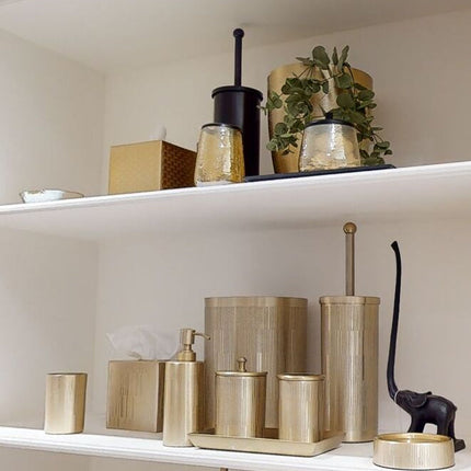 Allegra Textured Glass Toothbrush Holder