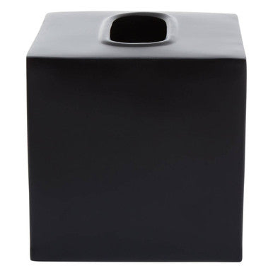 Allegra Stainless Steel Black Tissue Box