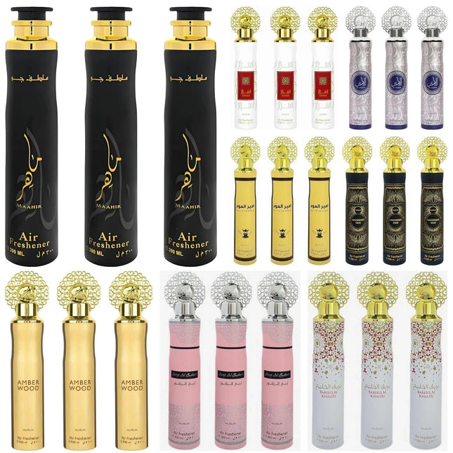 Arabian Air Freshener 6 x 300ml Long Lasting Room Spray Choose 6 Mix And Match