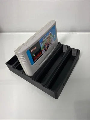 Super Nintendo Entertainment SNES System Game Cartridge Display Holder | Stand