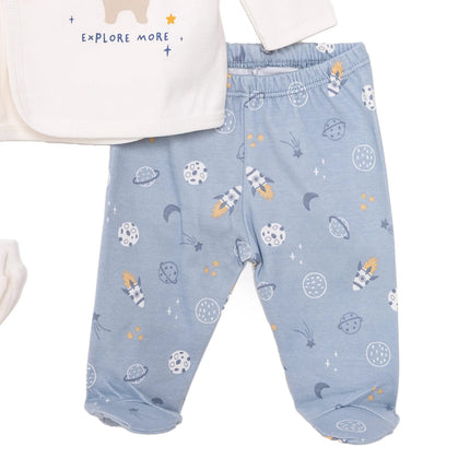 HelloBaby Boy 5 Piece Newborn Gift Set - Blue