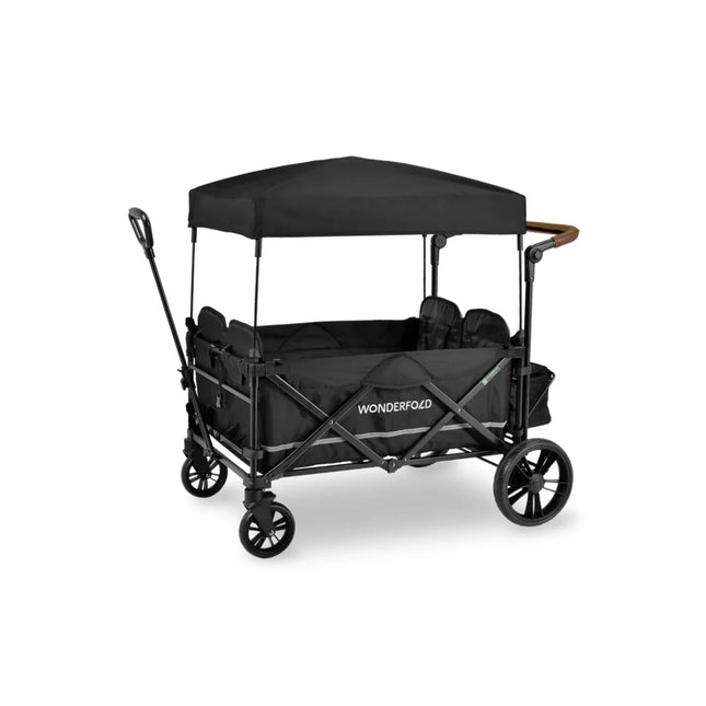 Wonderfold X4R Push and Pull Quad Stroller Wagon - Black