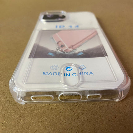 Soft TPU Clear Case With Card Slot - For iPhone 14