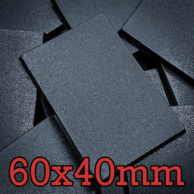 60x40mm Rectangular Plain Plastic Bases