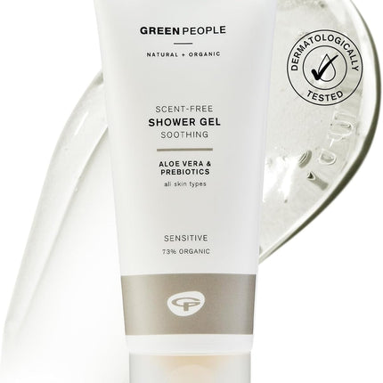 Green People Fragrance Free Shower Gel 200ml | SLS Free, Paraben Free & Alcohol Free | Vegan, Natural & Organic Shower Gel | Eczema-Friendly Sensitive
