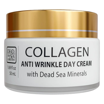 Dead Sea Collection Moisturising Day Face Cream with 3X Collagen ? Anti Aging Nourishing Facial Moisturiser with Dead Sea Minerals and Vitamin E for