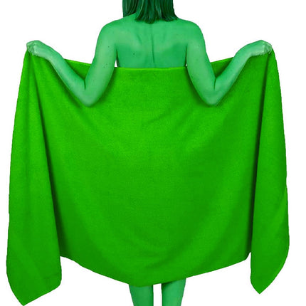 Wholesale Trade Dealz Extra Large Bath Sheet 100 x 200 cm Super Jumbo Big Bath Sheets Towels Beach Body Wrap XL Bath Towels 600-GSM (Lime Green)