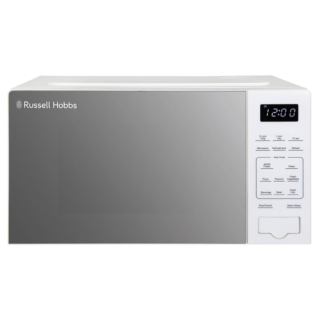 Russell Hobbs Touch Control Digital Solo Microwave 20L 800W with 10 Power Levels, 6 Auto Cook Menus, Defrost Control, Clock & Timer RHMT2005-M