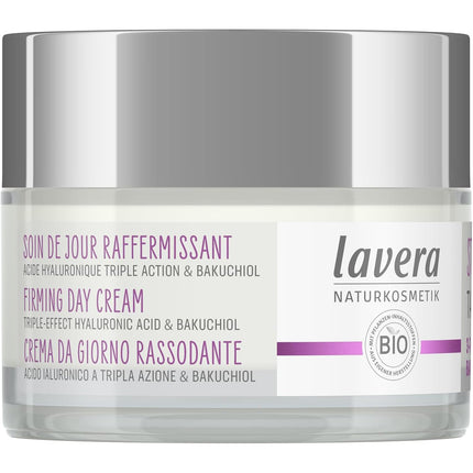 lavera Firming Day Cream - Anti-Wrinkle, Hyaluronic Acid and Bakuchiol - Reduces Wrinkles, Moisturizes, Natural Lifting - Vegan, Organic (1 x 50ml)