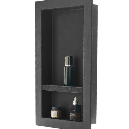 VEVOR Shower Niche, 40.6 x 71.1 x 10.2 cm Recessed Wall Niche with Movable Divider Shelf, Modern Soap & Shampoo Storage Organizer,Square