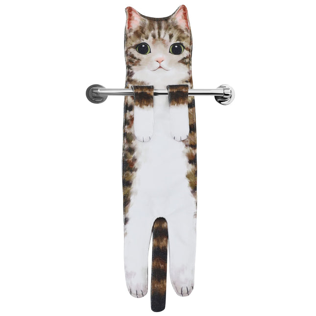 AGRIMONY Cat Funny Hand Towels - Cute Bathroom Kitchen Towels Decor Decorative Hanging Face Towel Super Absorbent Soft-Valentine Christmas House