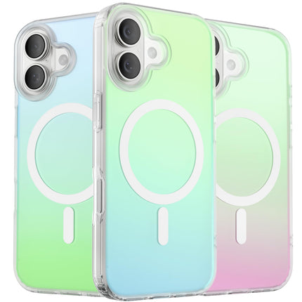 ORNARTO Compatible with iPhone 17 for MagSafe Case,Shockproof Protective Rainbow Case,Wireless Charging Magnetic Phone Cases Cover 6.3inch-Aurora