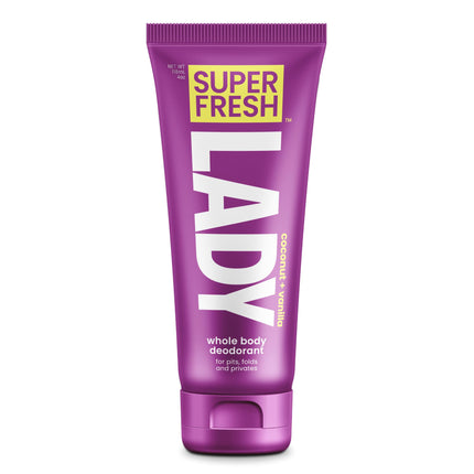 Super Fresh Lady Whole Body Deodorant For Women | For Privates, Body & Skinfolds | Stop Odor Stay Fresh | Aluminum Free Feminine Hygiene | Coconut +