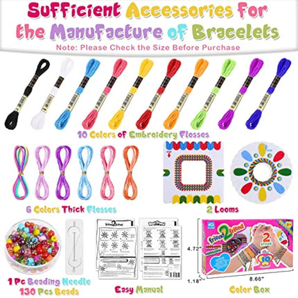 modacraft Friendship Bracelet Making Toys for Girl , Friendship DIY Craft Kit for 8-14 Years Old Kid Jewellery Making Kits Birthday Gifts , Present for Girls