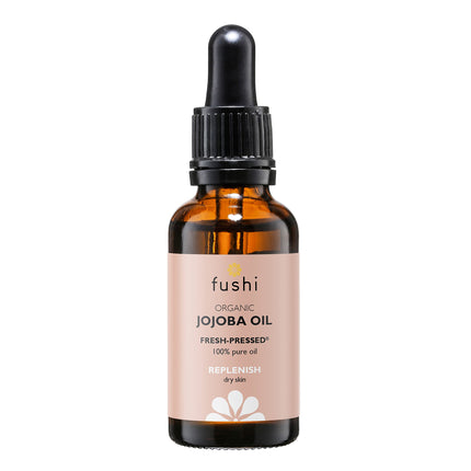 Fushi Organic Jojoba Oil 30ml Best for Skin Cleansing, Dry Skin & Dry Hair Fresh-Pressed Rich in Vitamin E Hypoallergenic Oil Ethical & Vegan Society