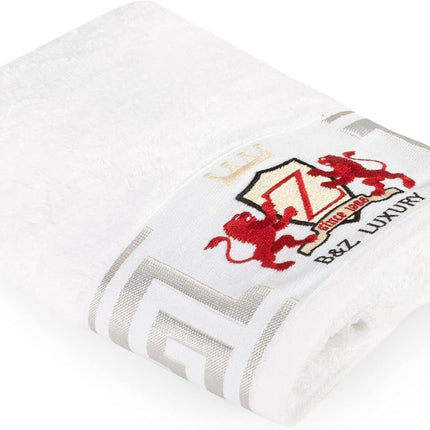 1 Bath Towels for Face Guests 40 x 70 Face 500 g Fine Bamboo and Cotton Super Soft Absorbent Durable Perfect Gym Hands Non Fading Towel (White, 1